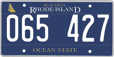 RI license plate 065427