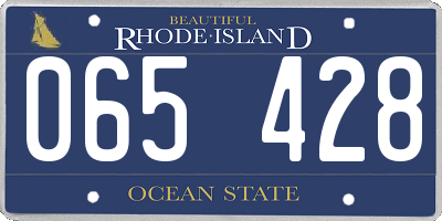 RI license plate 065428