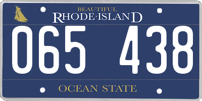 RI license plate 065438