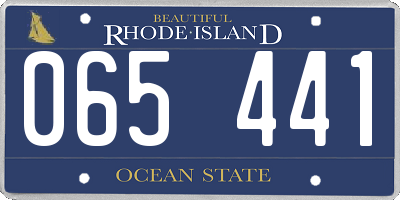 RI license plate 065441