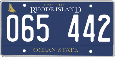 RI license plate 065442