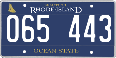 RI license plate 065443