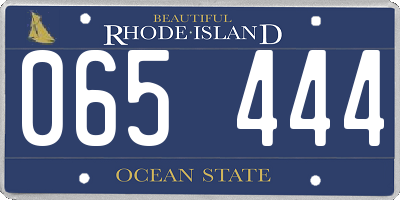 RI license plate 065444