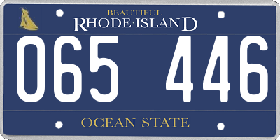 RI license plate 065446