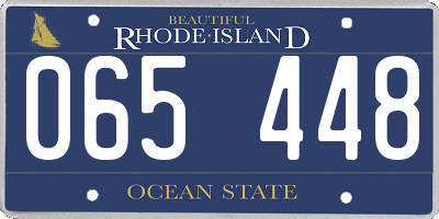 RI license plate 065448