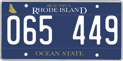 RI license plate 065449