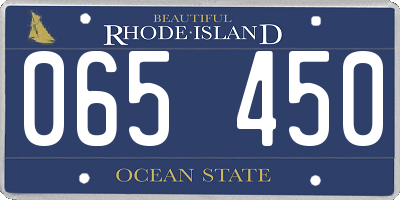RI license plate 065450