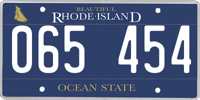 RI license plate 065454