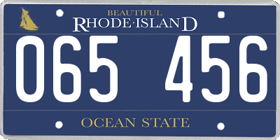 RI license plate 065456