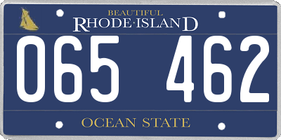 RI license plate 065462