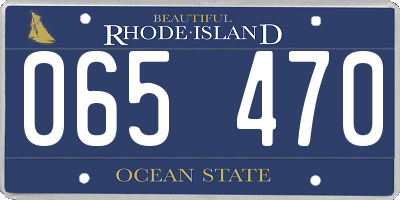 RI license plate 065470