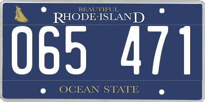 RI license plate 065471