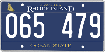 RI license plate 065479