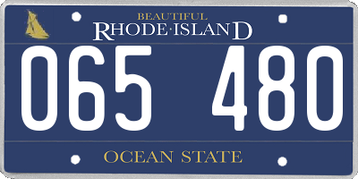RI license plate 065480