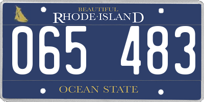RI license plate 065483