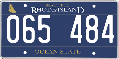 RI license plate 065484
