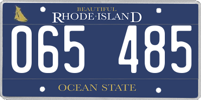 RI license plate 065485