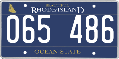 RI license plate 065486