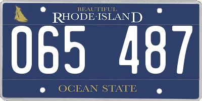 RI license plate 065487