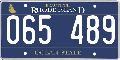 RI license plate 065489