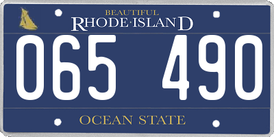 RI license plate 065490