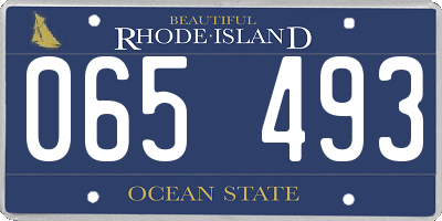 RI license plate 065493