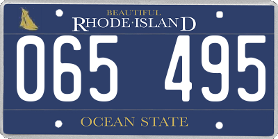 RI license plate 065495