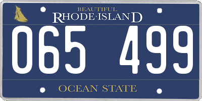 RI license plate 065499
