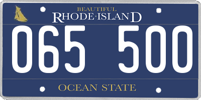 RI license plate 065500