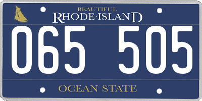 RI license plate 065505