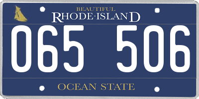 RI license plate 065506