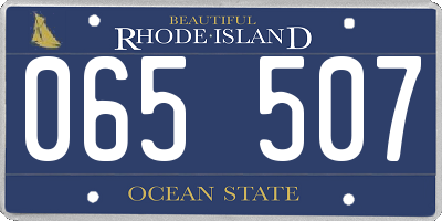 RI license plate 065507