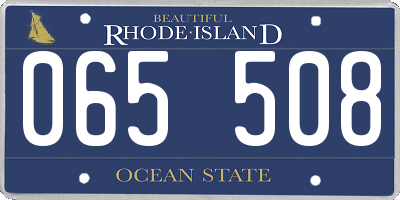 RI license plate 065508