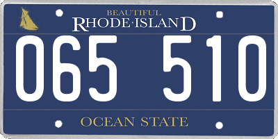 RI license plate 065510