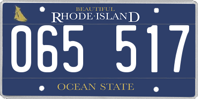 RI license plate 065517