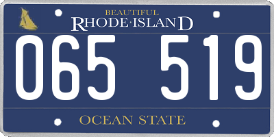 RI license plate 065519