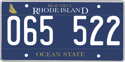 RI license plate 065522