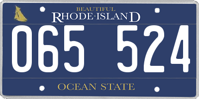 RI license plate 065524