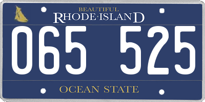RI license plate 065525