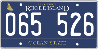 RI license plate 065526