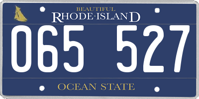 RI license plate 065527