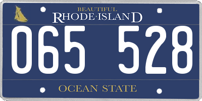 RI license plate 065528