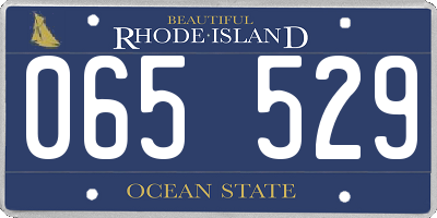 RI license plate 065529