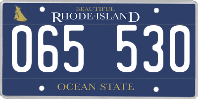 RI license plate 065530