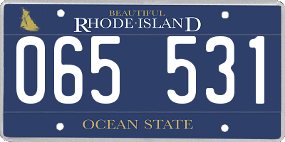 RI license plate 065531