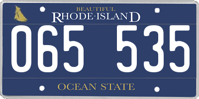 RI license plate 065535