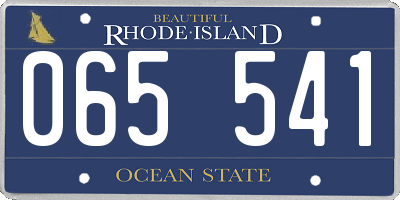 RI license plate 065541