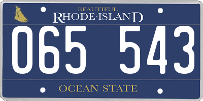 RI license plate 065543