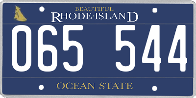 RI license plate 065544