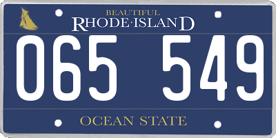 RI license plate 065549